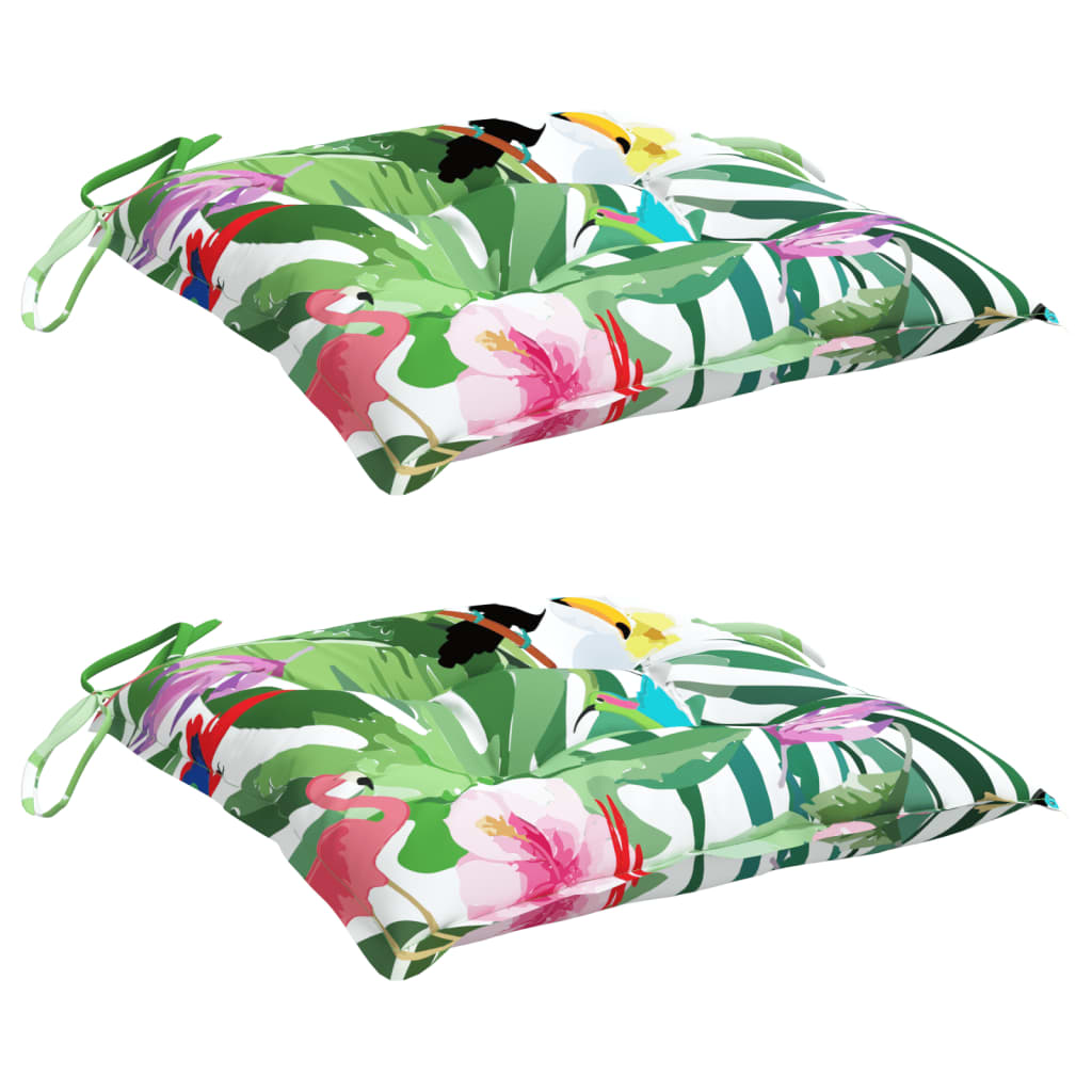 Almofadões para cadeira 2 pcs 40x40x7 cm tecido multicor