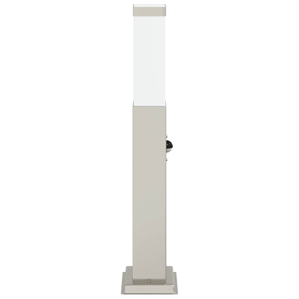 Luminária de poste com sensor, 50 cm, aço inoxidável, IP44