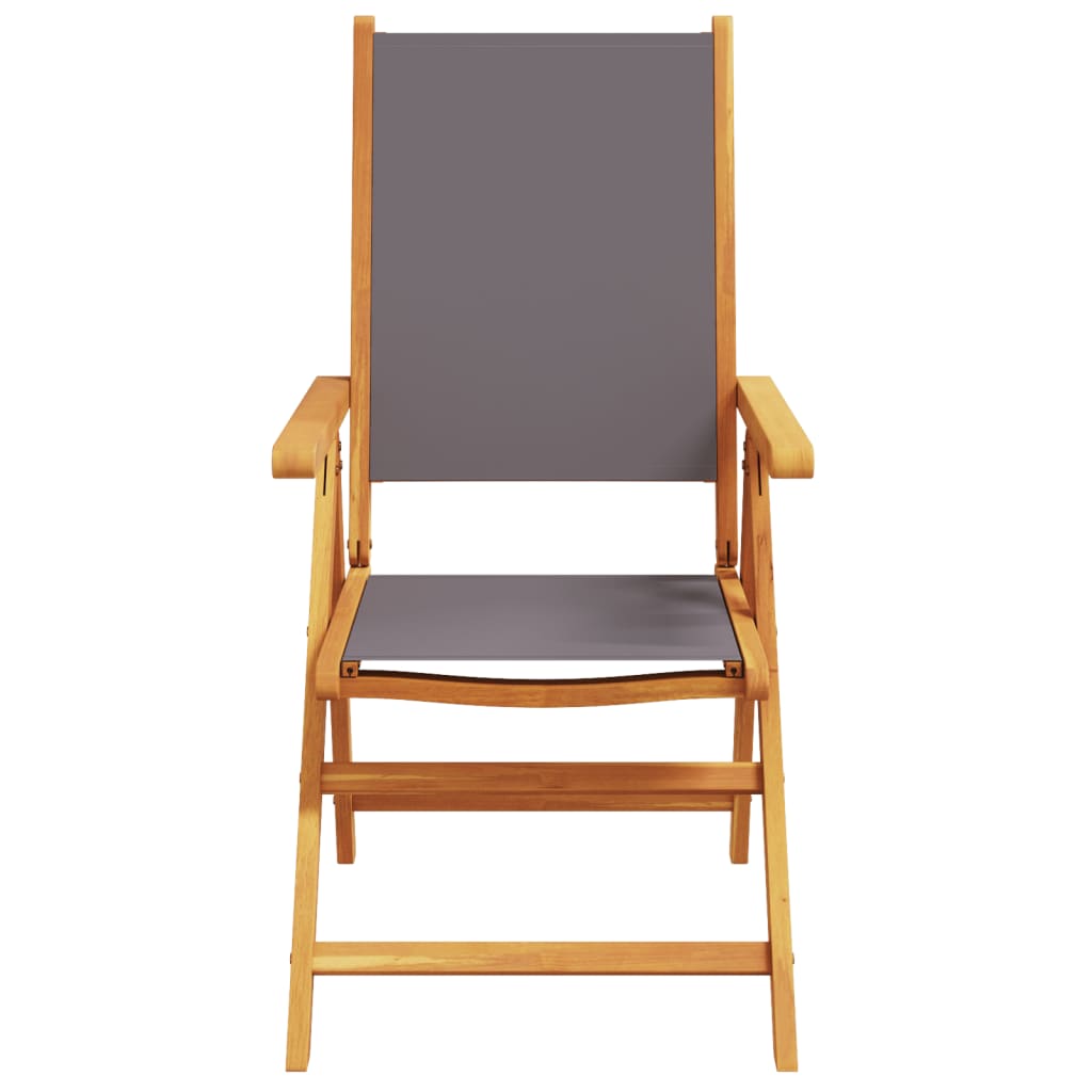Cadeiras jardim reclin. 6 pcs tecido/madeira maciça antracite