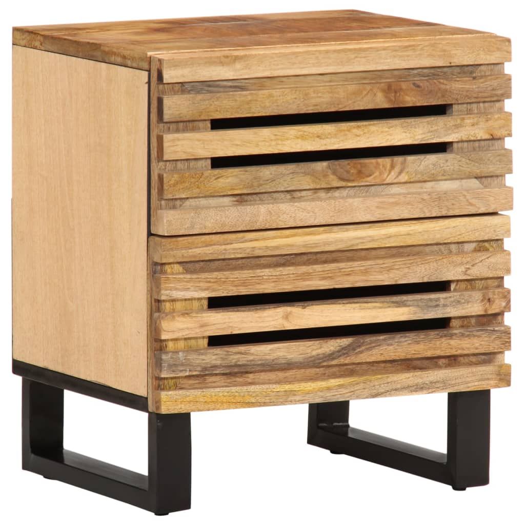 Mesa de cabeceira 40x34x46cm madeira de mangueira áspera maciça