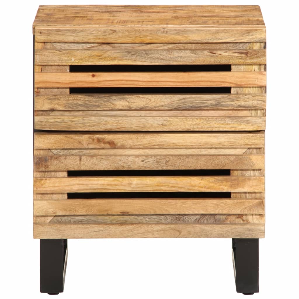 Mesa de cabeceira 40x34x46cm madeira de mangueira áspera maciça