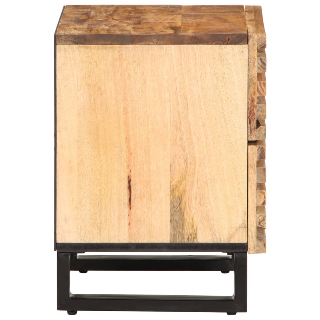 Mesa de cabeceira 40x34x46cm madeira de mangueira áspera maciça