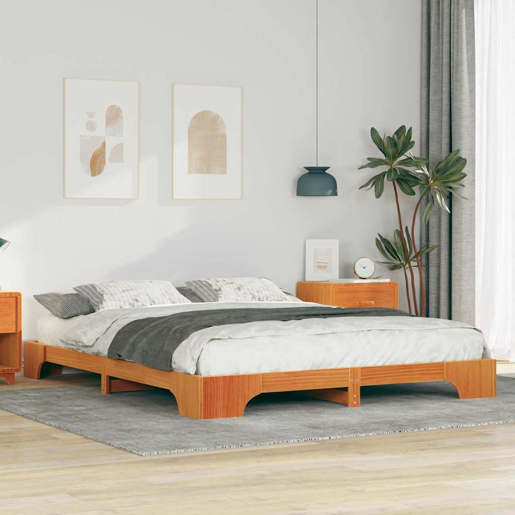 Estrutura da cama castanho 160 x 220 cm