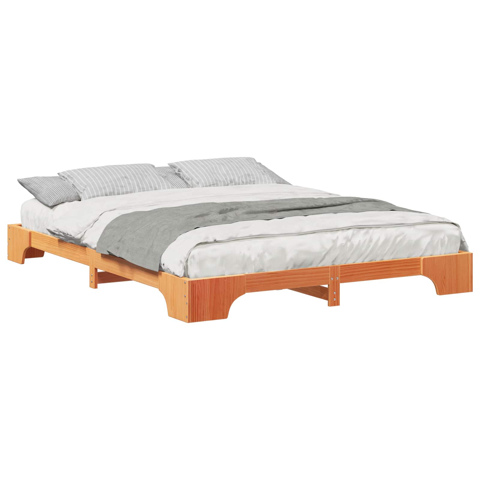 Estrutura da cama castanho 160 x 220 cm
