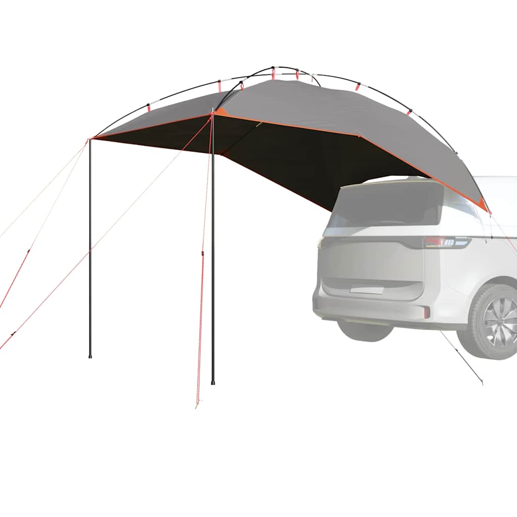Tenda de carro impermeável cinzento e laranja