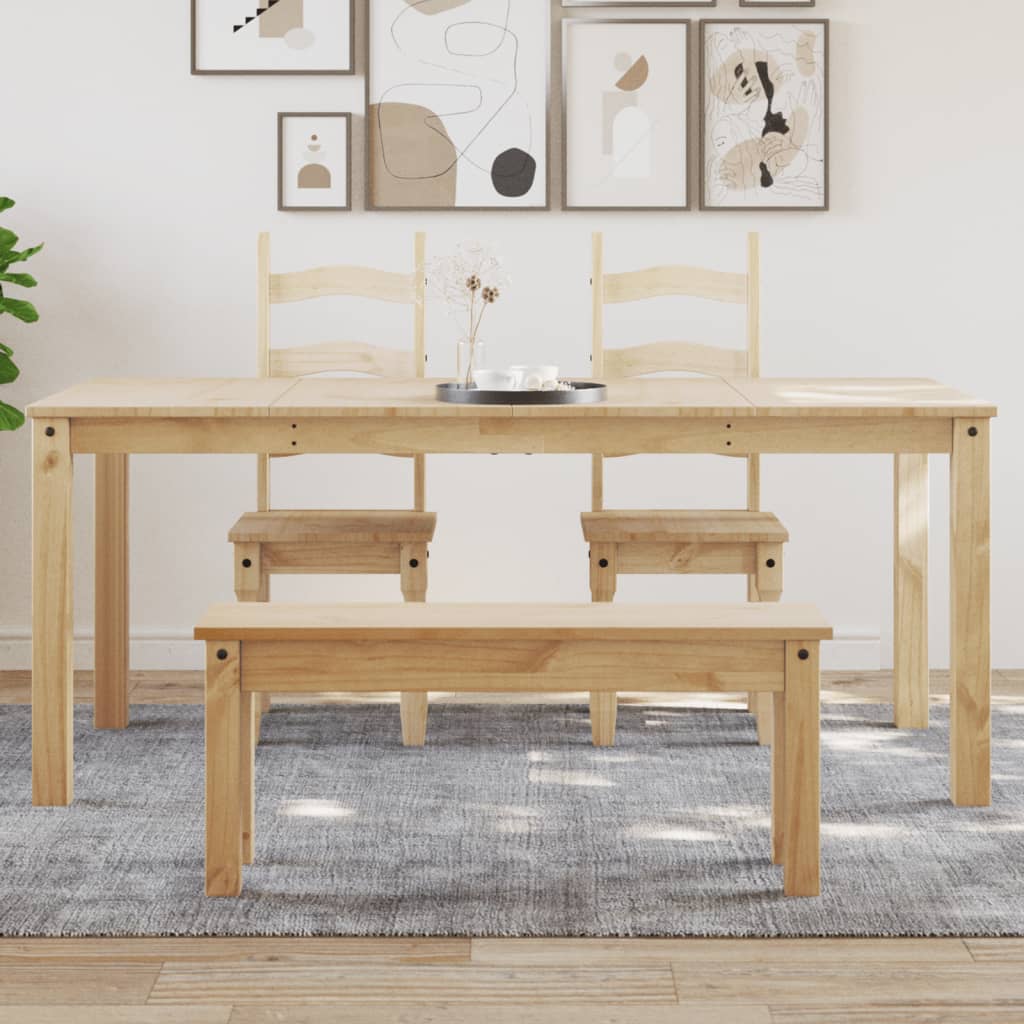 Mesa de jantar panama 180x90x75 cm madeira de pinho maciça