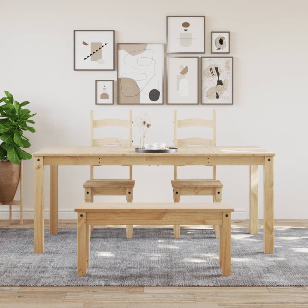 Mesa de jantar panama 180x90x75 cm madeira de pinho maciça