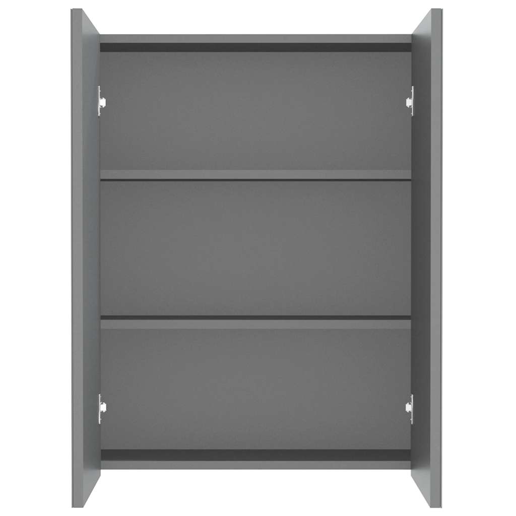 Armário espelhado para casa de banho 60x15x75 cm MDF antracite