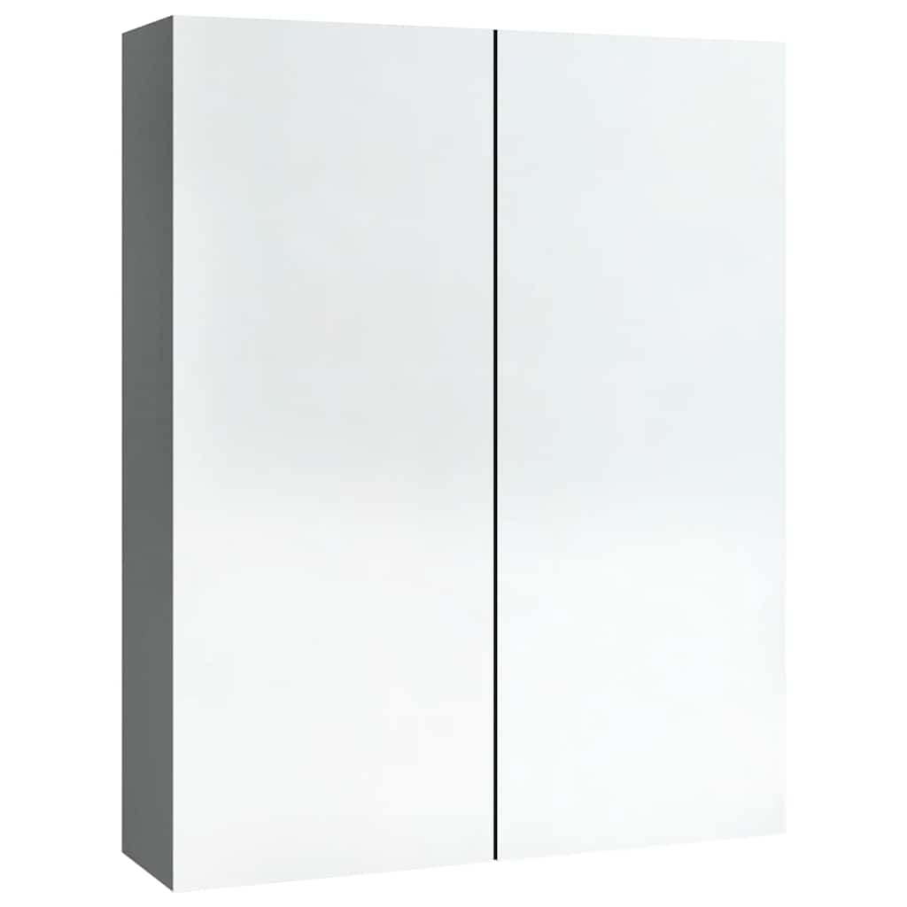 Armário espelhado para casa de banho 60x15x75 cm MDF antracite