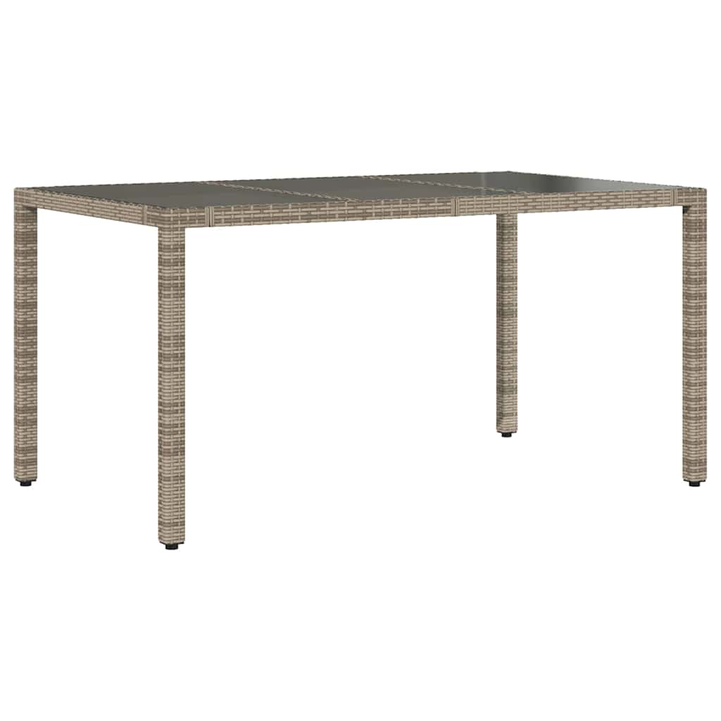 7 Pcs conjunto bistrô de jardim c/ almofadões vime PE cinza
