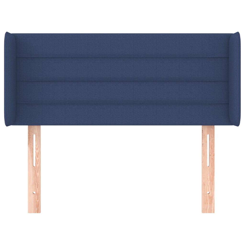 Cabeceira de cama c/ abas tecido 93x16x78/88 cm azul