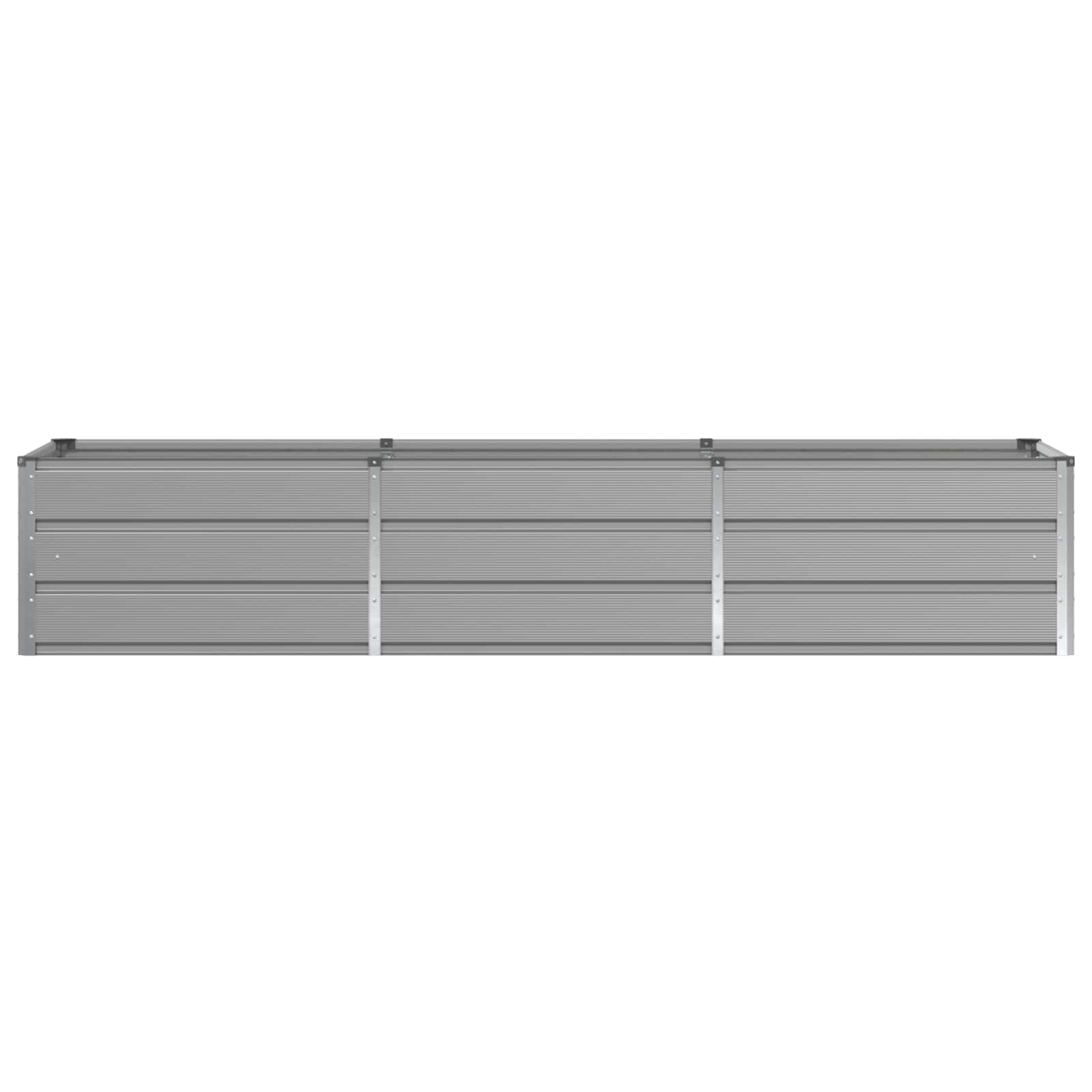 Floreira cinzento-claro 240 x 80 x 45 cm aço