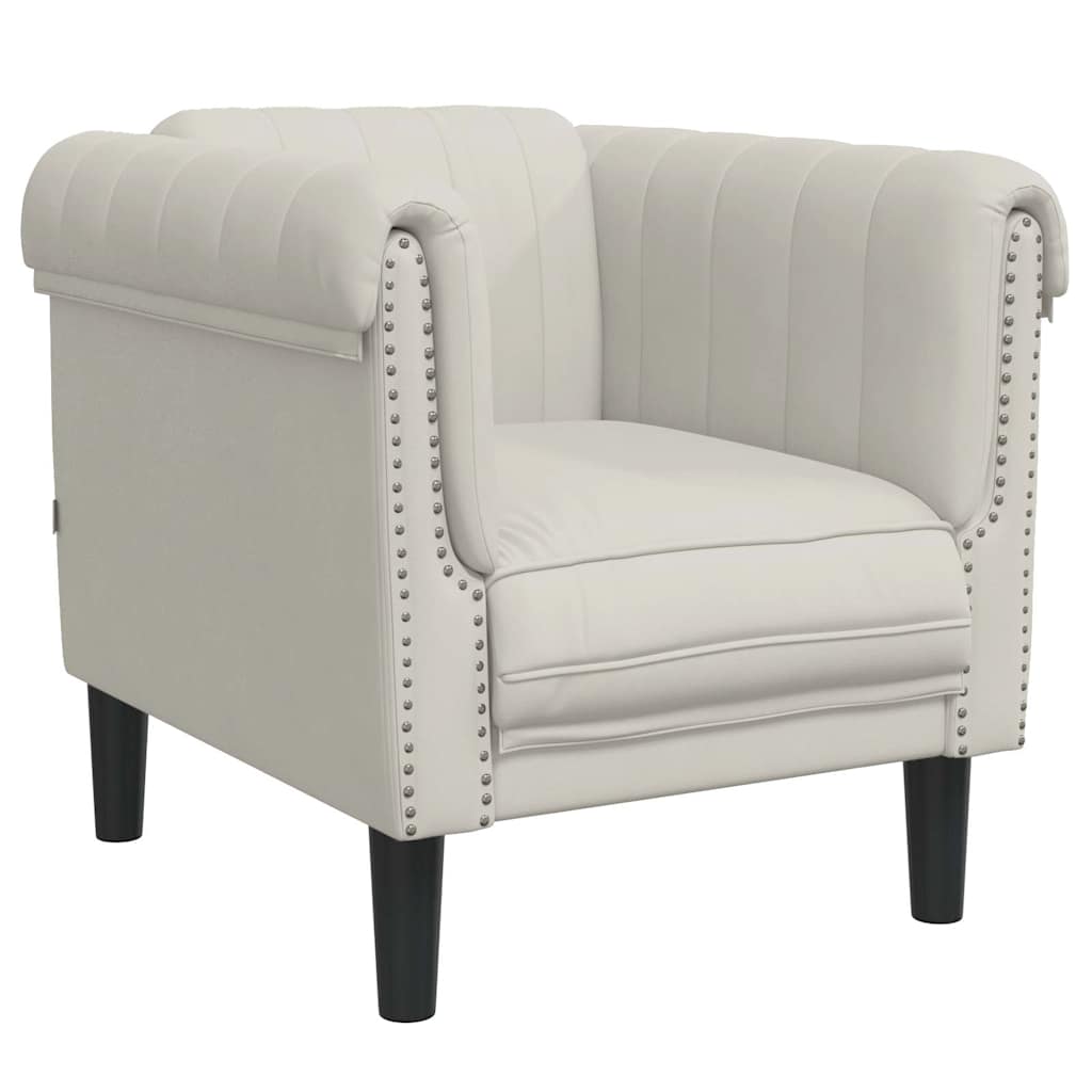 3 Pcs conjunto de sofás veludo cor creme