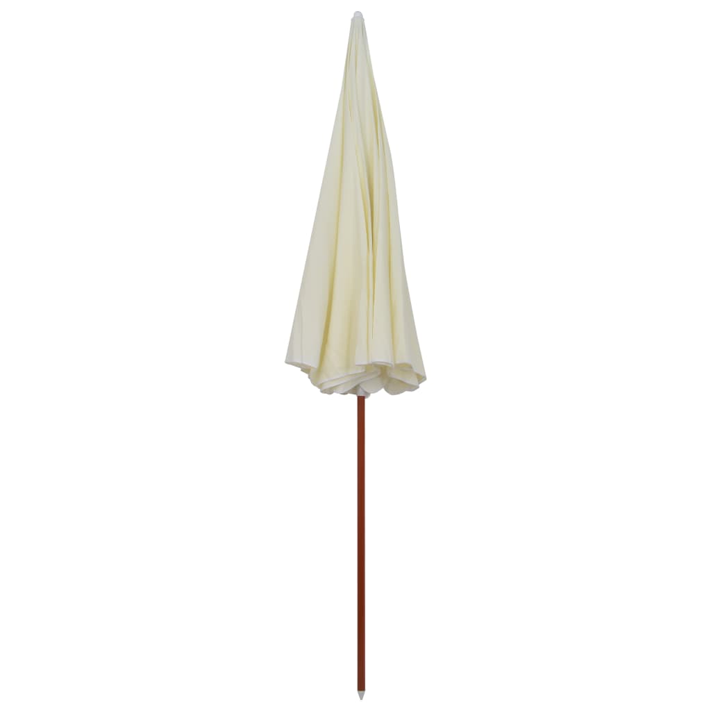 Guarda-sol de jardim com poste de aço 300 cm cor areia