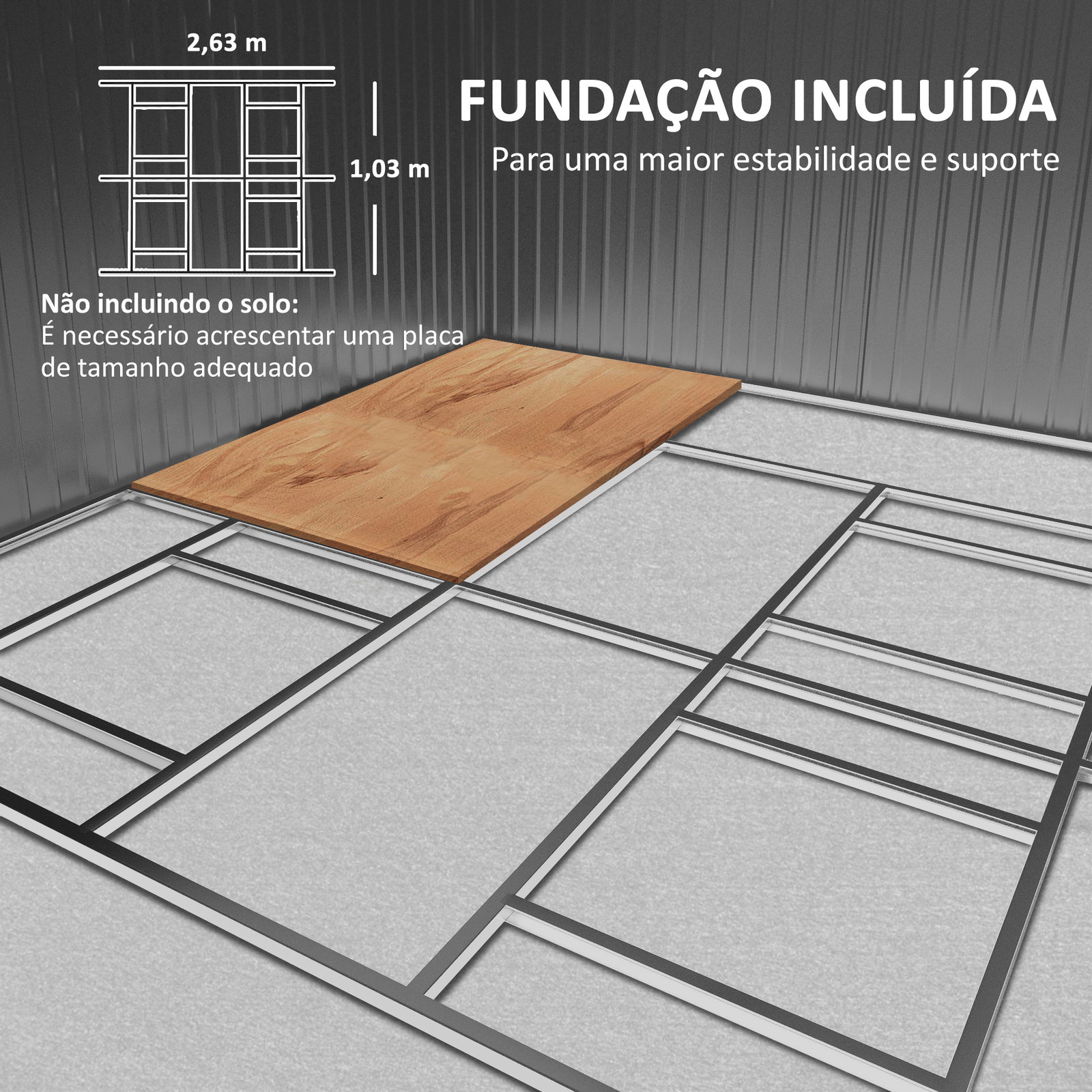 Abrigo de jardim exterior para armazenamento de ferramentas com 4 janelas 12,4 m² 340x386x200 cm marrom