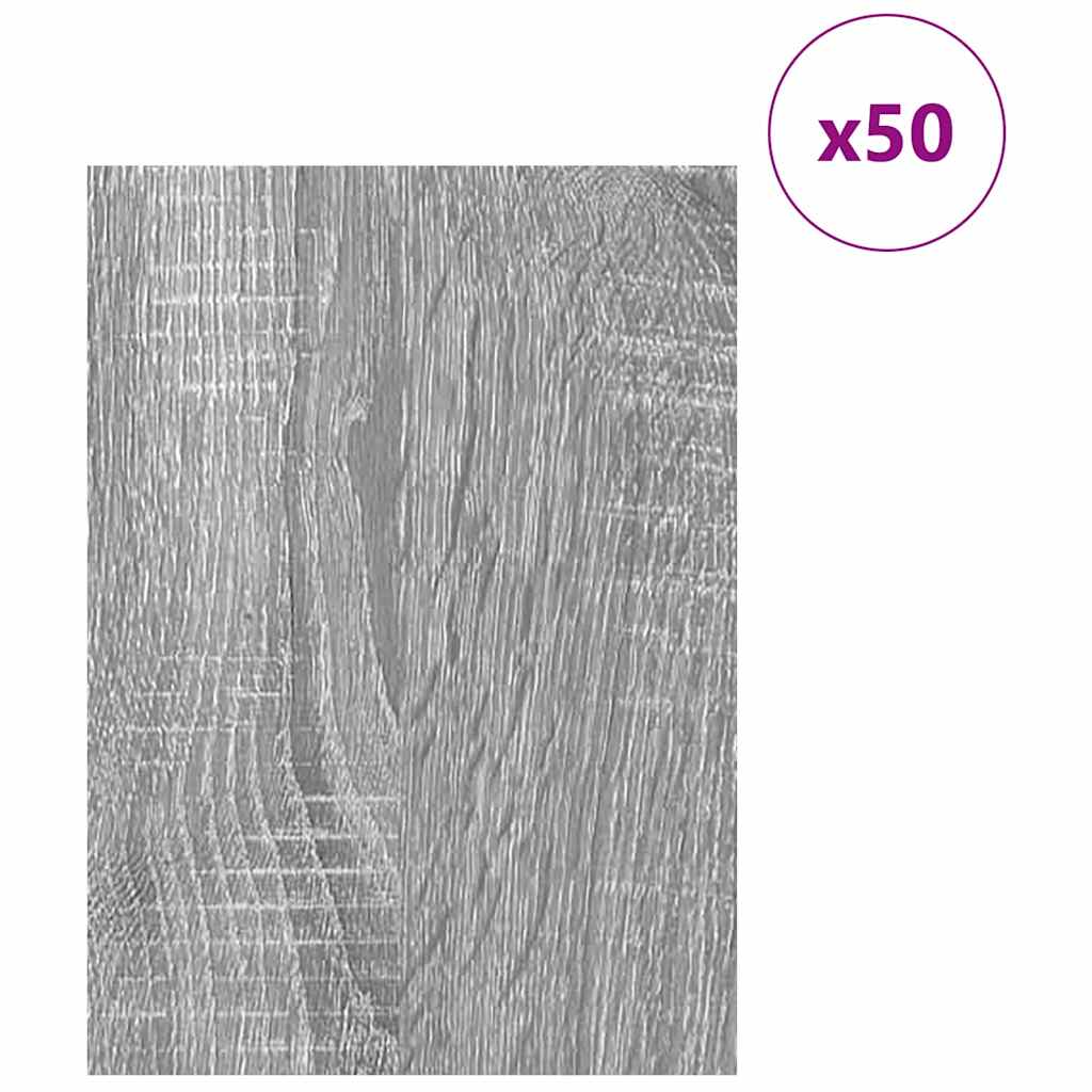 Painéis de decoração 50 unid. cinza sonoma 30 x 42 x 0.27 cm