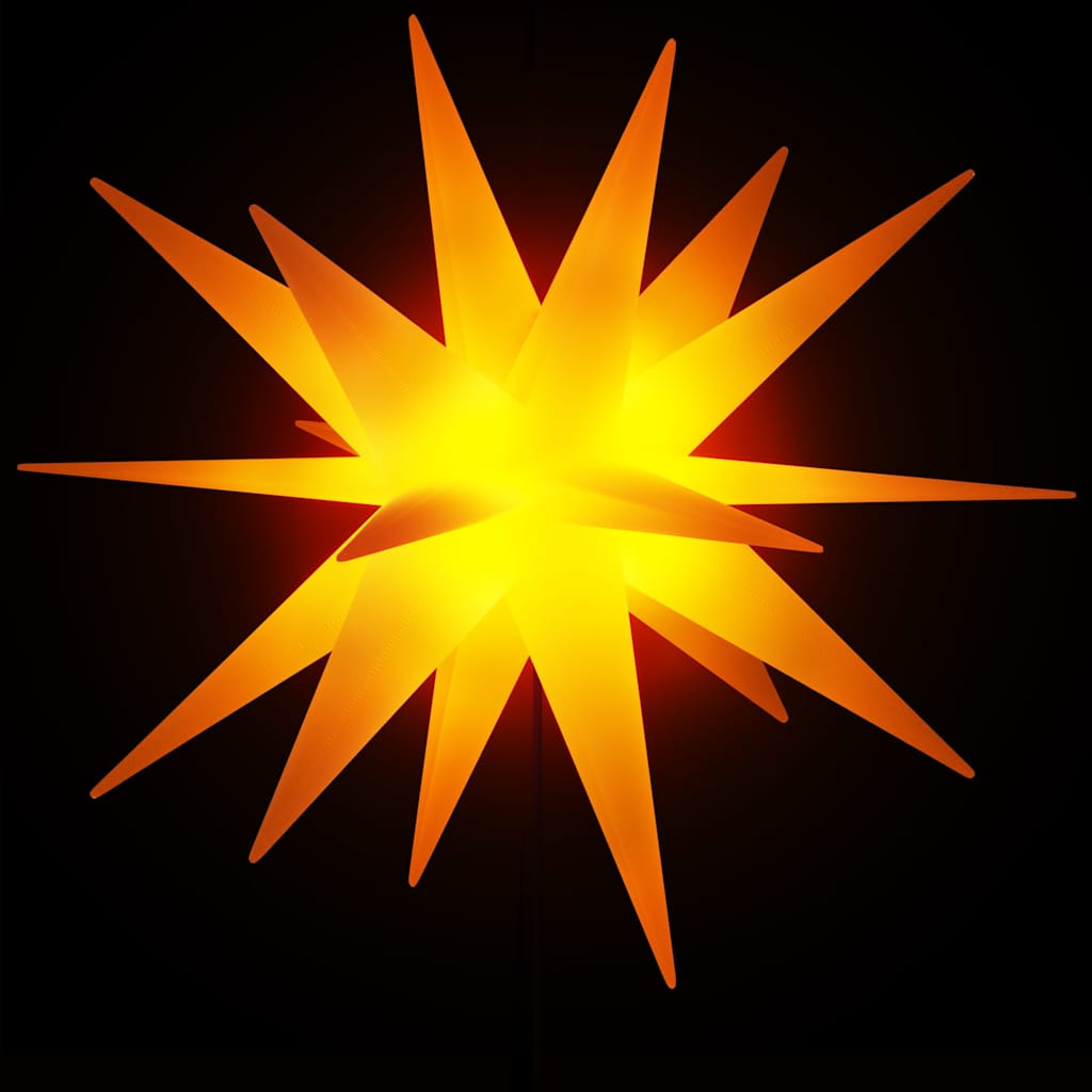 Luzes de natal com espigões 3 pcs LED dobrável 35 cm amarelo