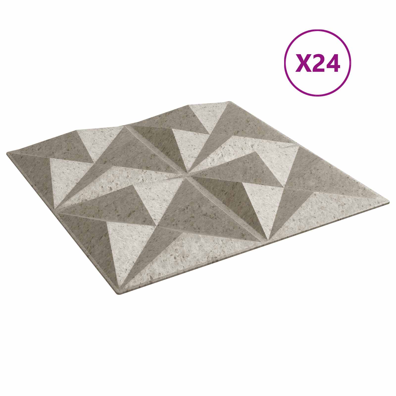 Painéis de parede 24 unid. 50 x 50 cm beton origami espuma xps