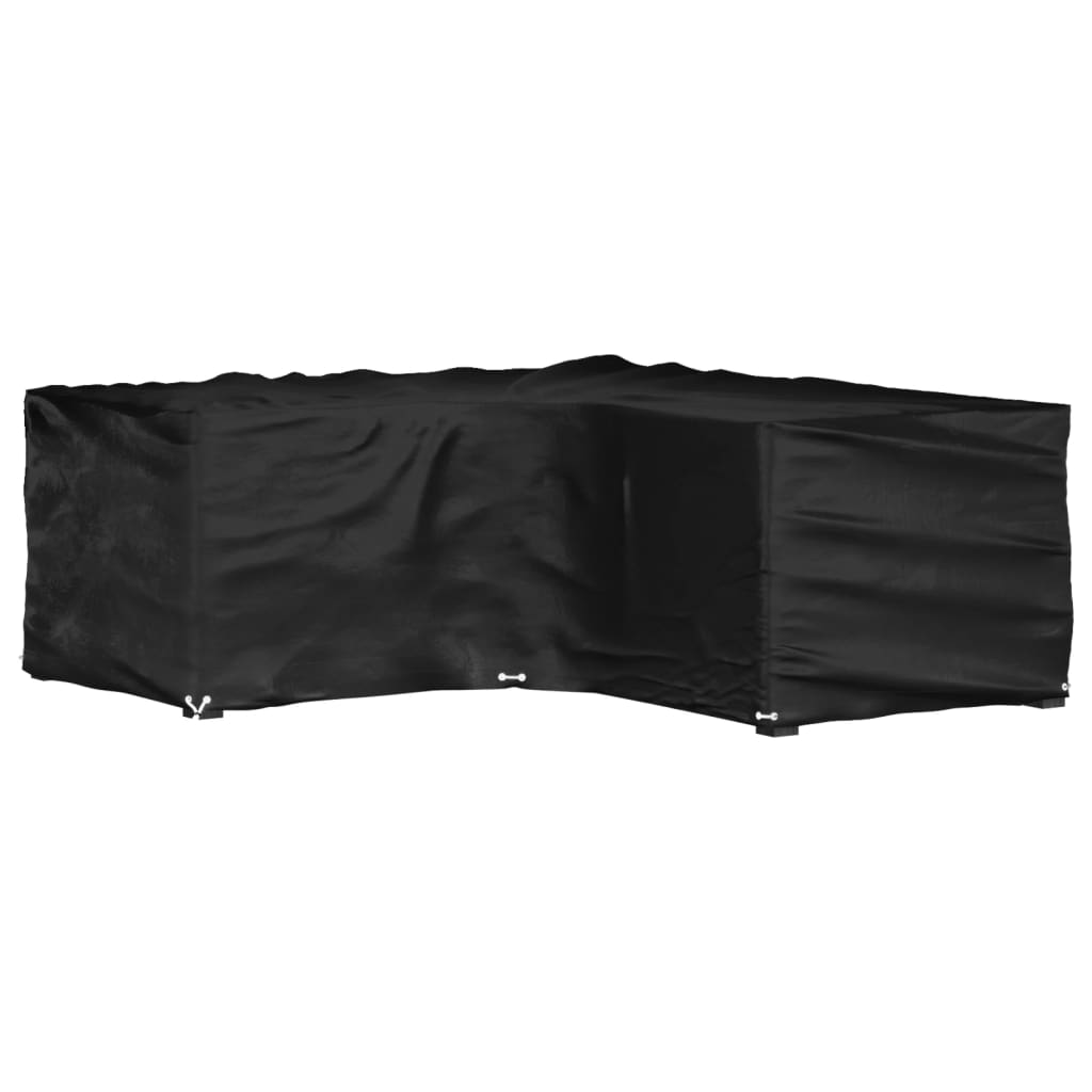 Capa em forma de l p/ mobília de jardim 12 ilhós 185x185x70 cm