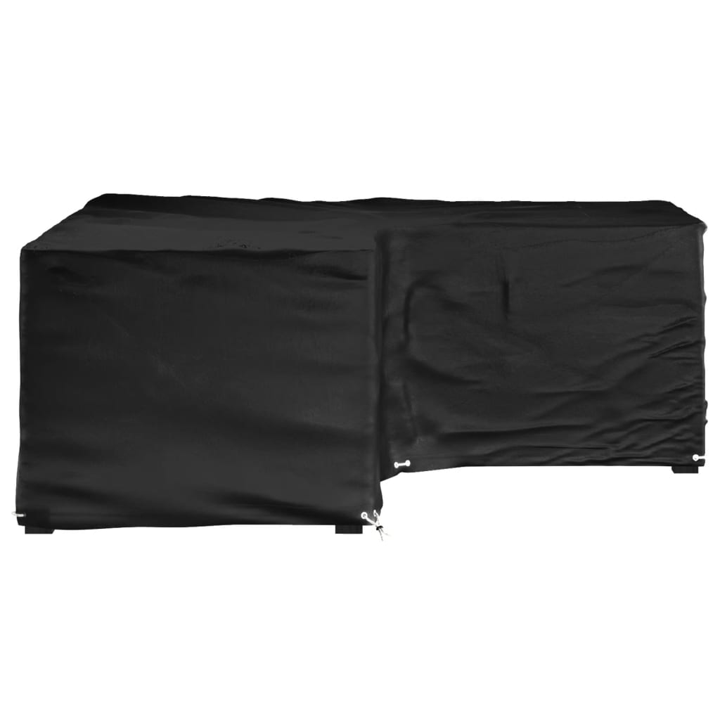 Capa em forma de l p/ mobília de jardim 12 ilhós 185x185x70 cm