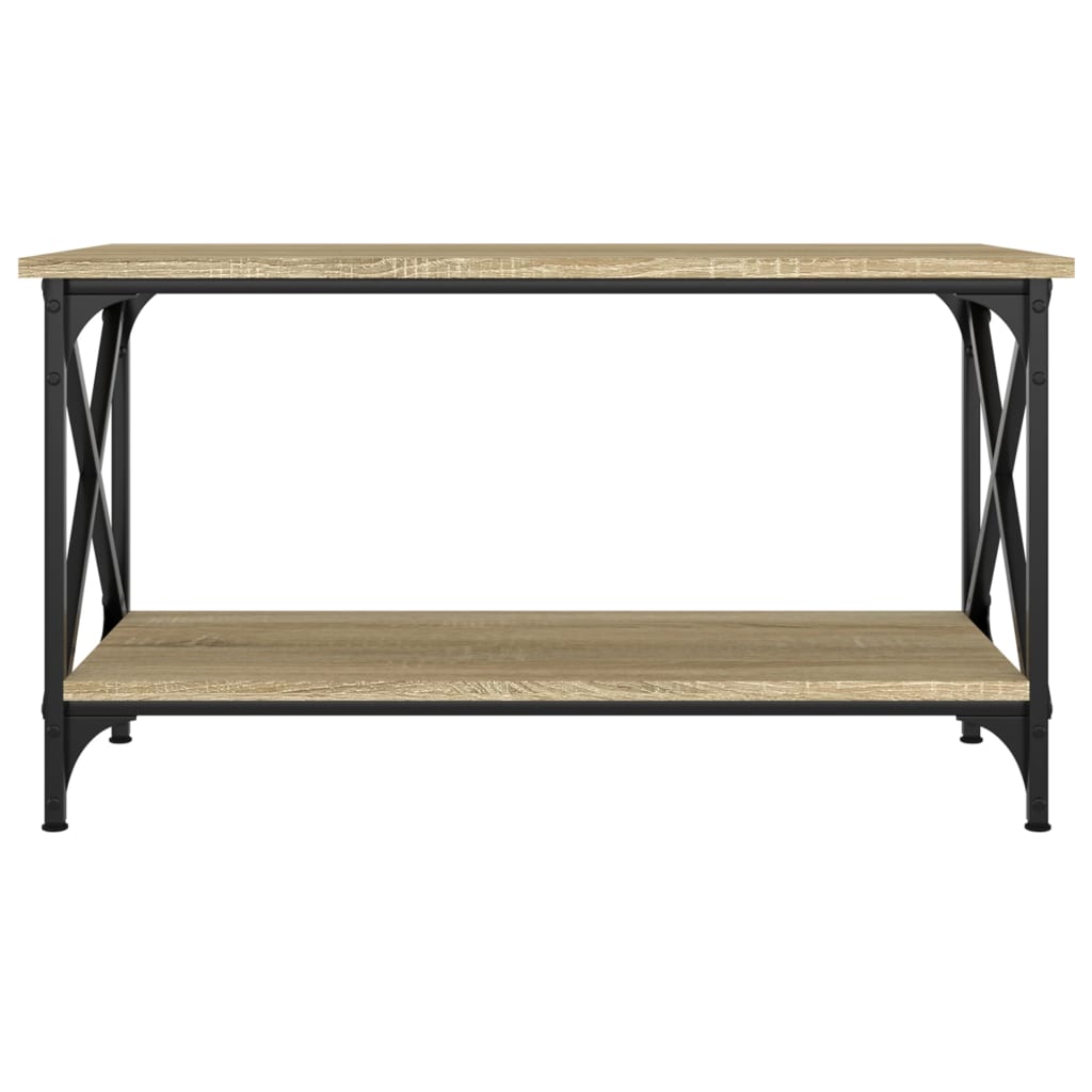 Mesa de centro 80x45x45 cm deriv. madeira/ferro carvalho sonoma