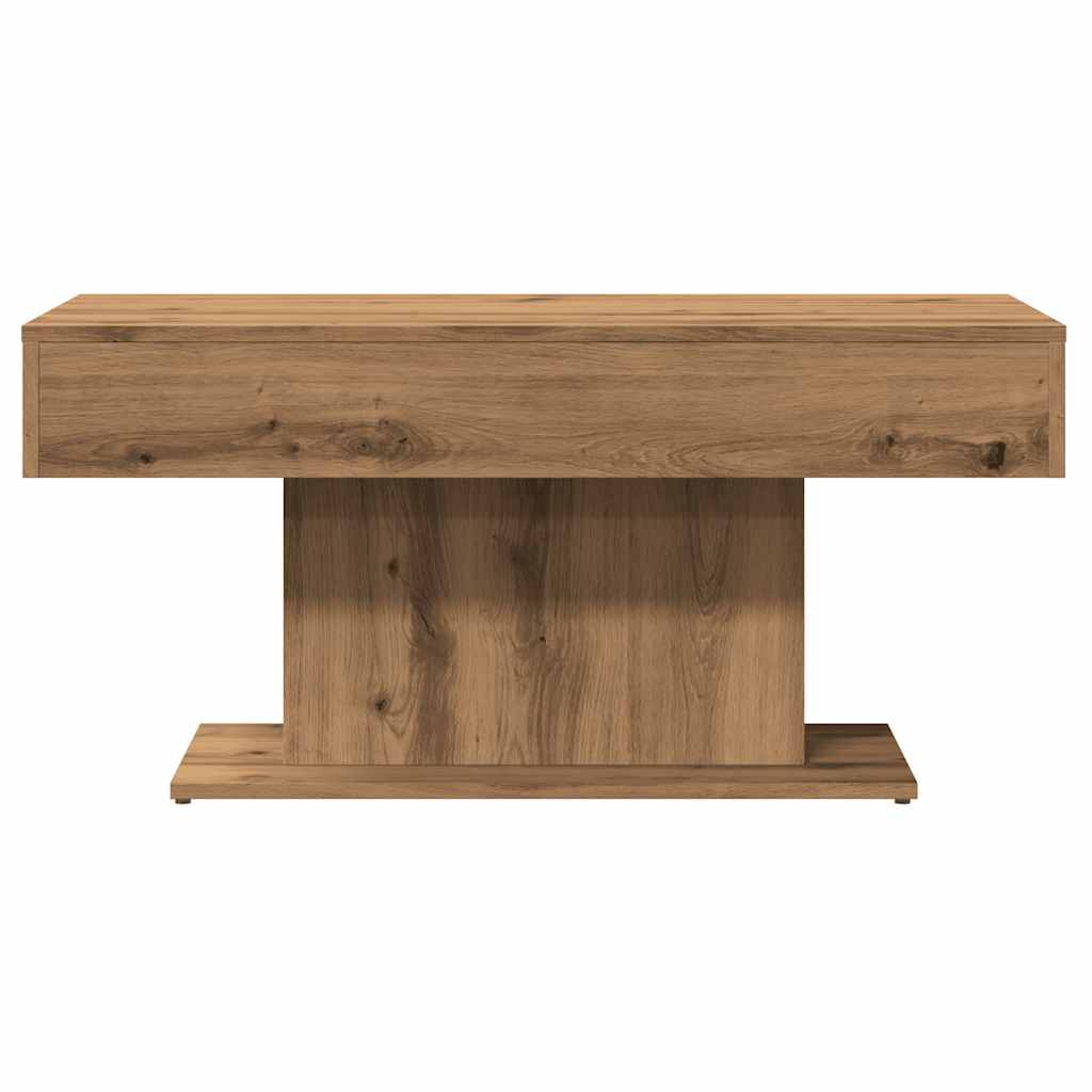 Mesa de centro artisan oak 96x50x45 cm em madeira engenheirada