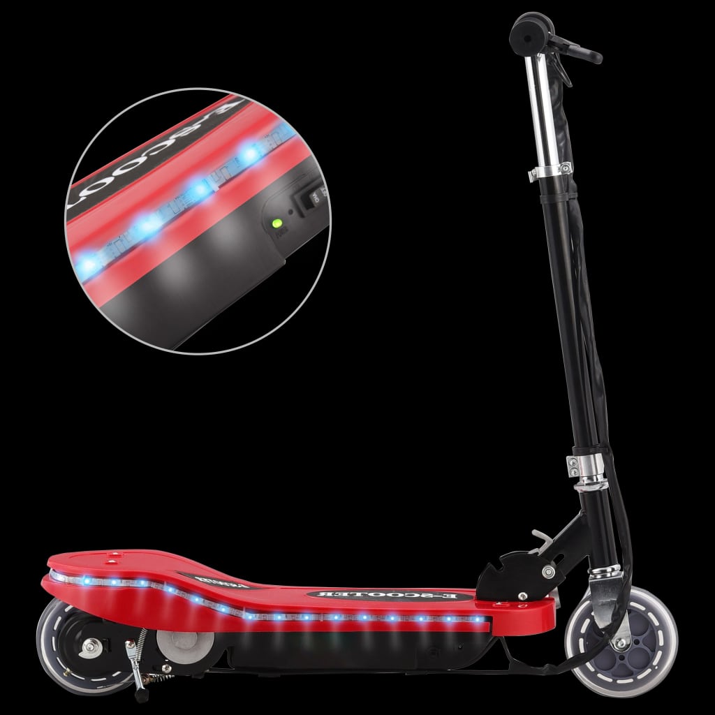 Trotinete/scooter elétrica com leds 120 w vermelho