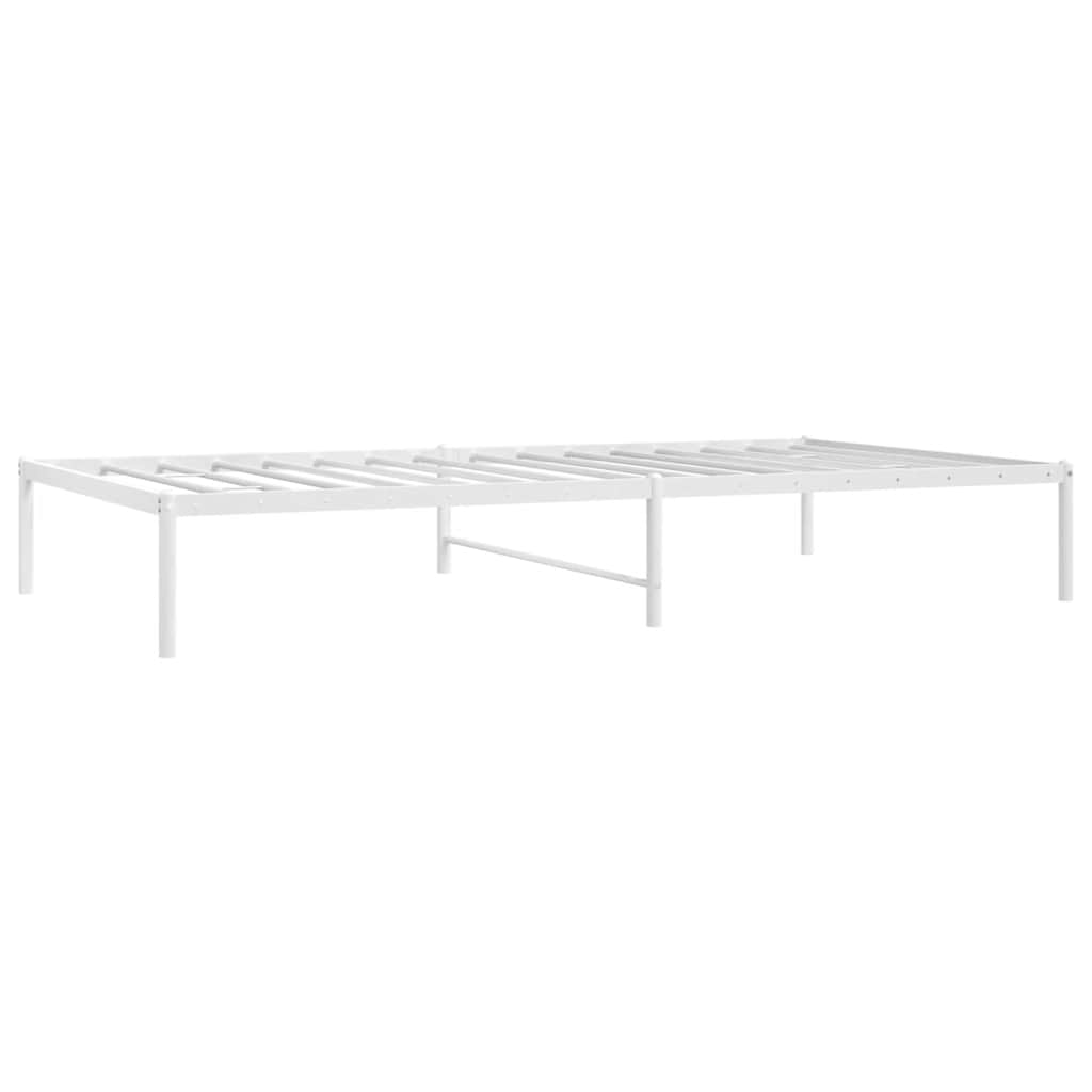 Estrutura de cama 75x190 cm metal branco