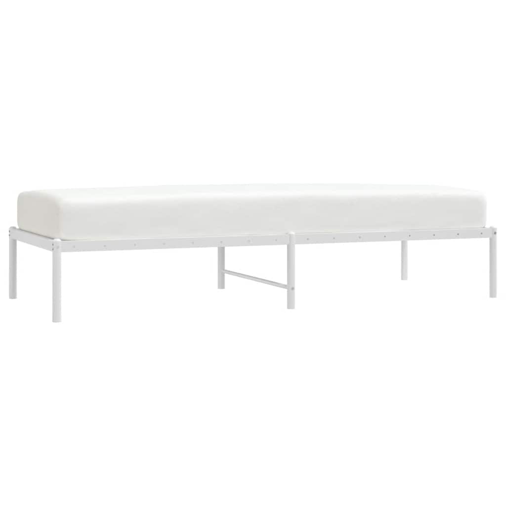 Estrutura de cama 75x190 cm metal branco