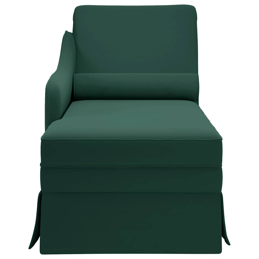 Chaise lounge c/ reforço/apoio de braços direito veludo