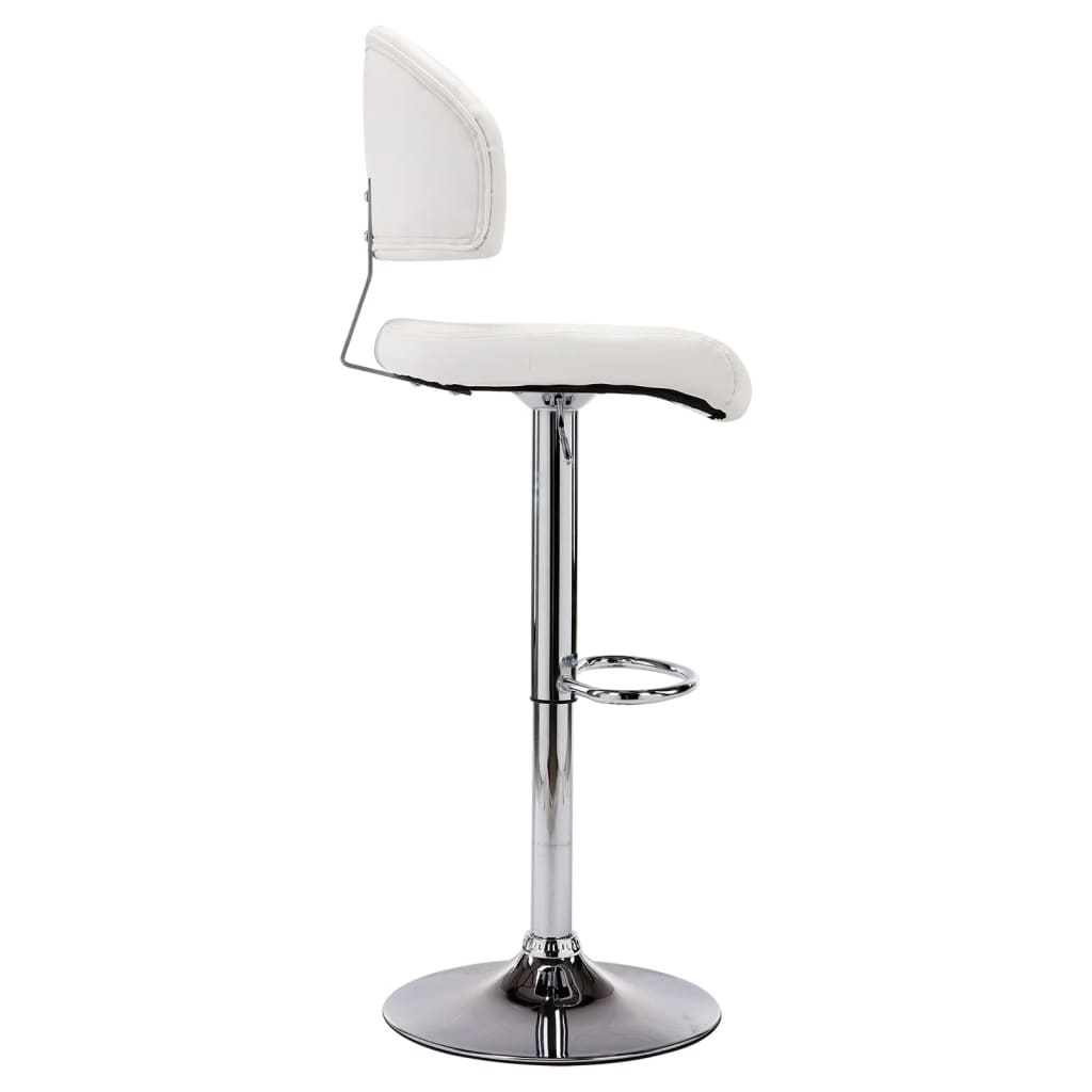 Banco de bar couro artificial branco