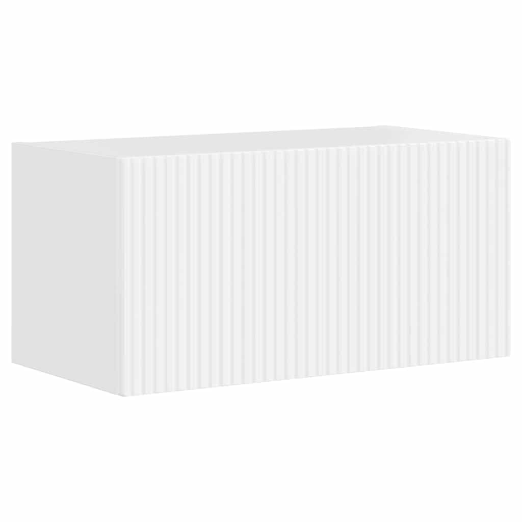 Armário de TV de parede 60 x 31 x 29,5 cm branco brilhante