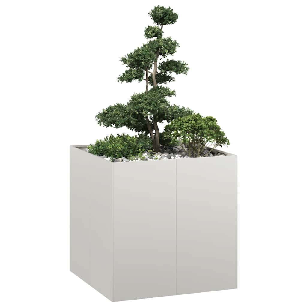 Plantador 80x80x80 cm aço inoxidável