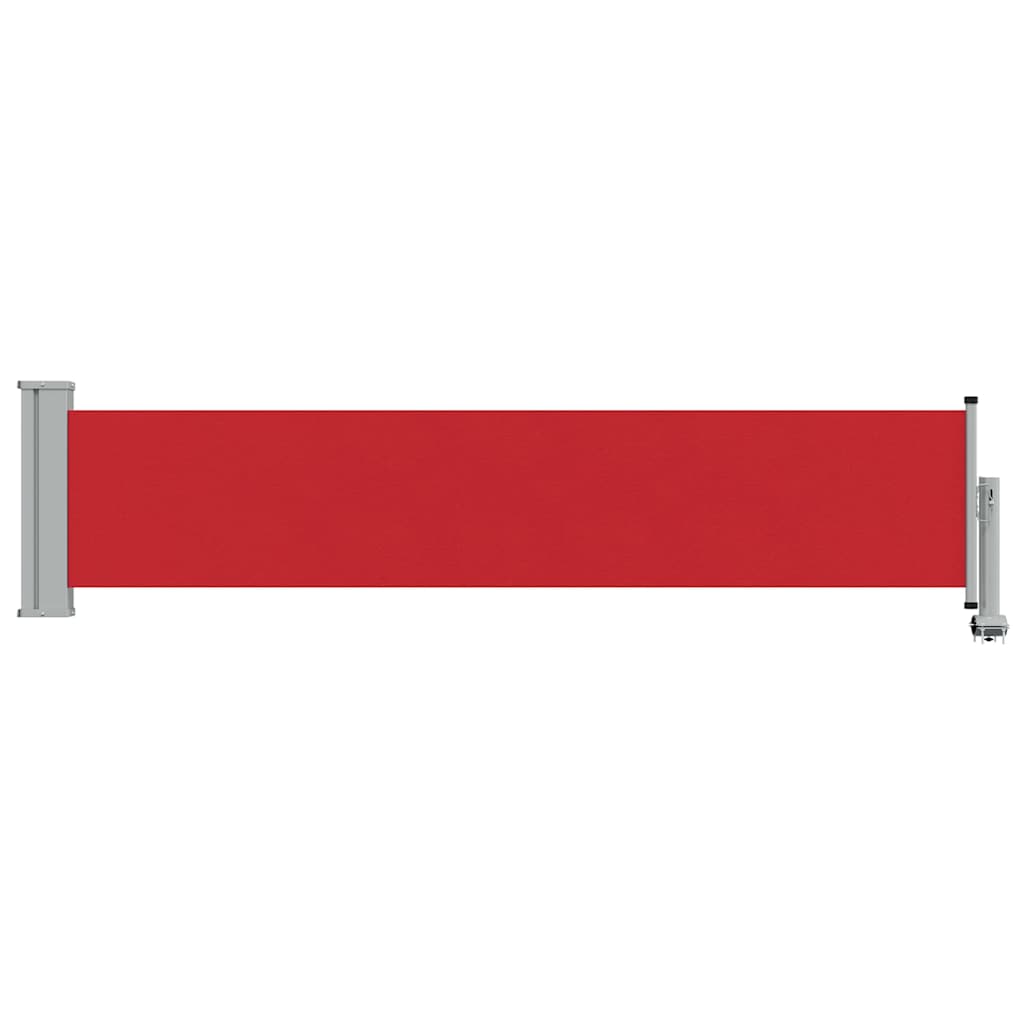 Toldo lateral retrátil para pátio 60x300 cm vermelho