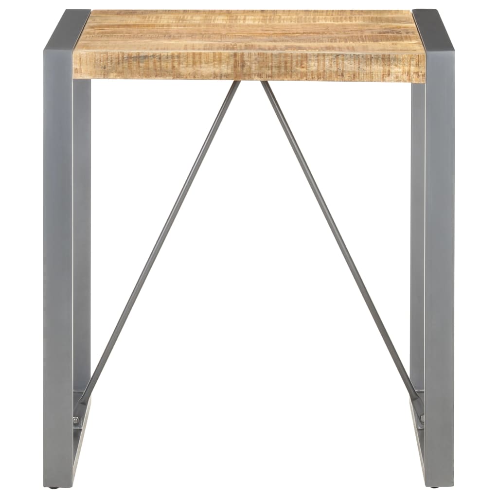 Mesa de jantar 70x70x75 cm madeira de mangueira áspera maciça