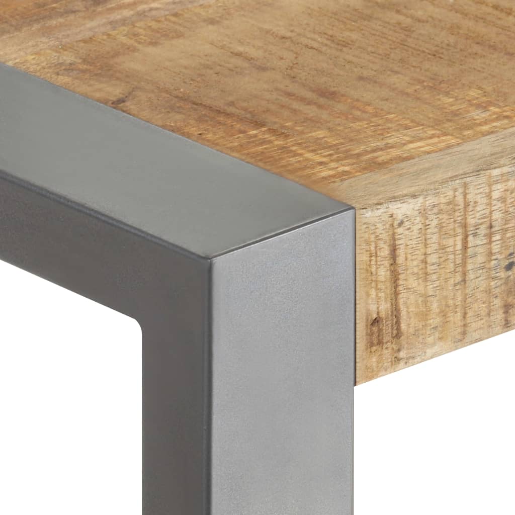 Mesa de jantar 70x70x75 cm madeira de mangueira áspera maciça