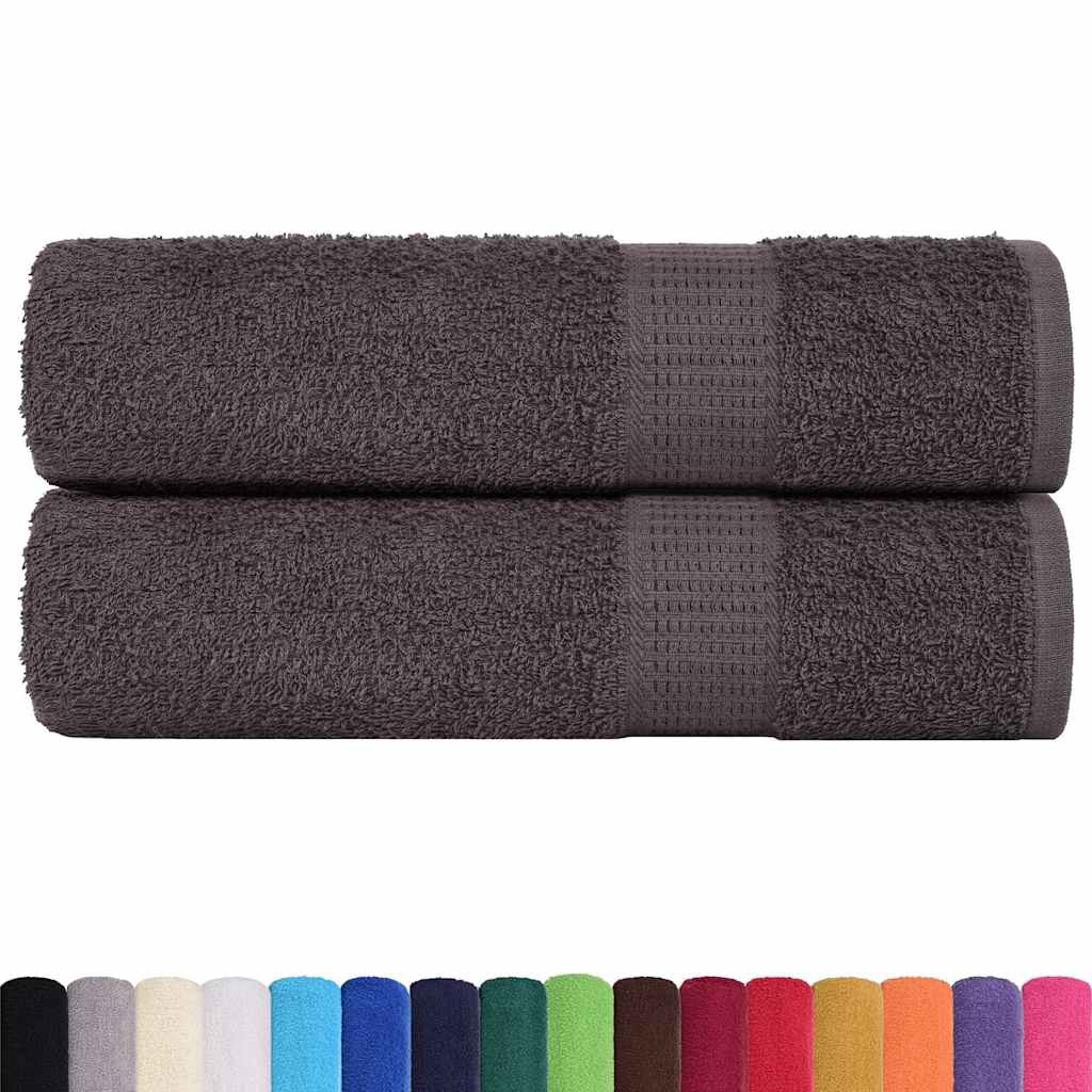 Toalhas de banho frogn 2 pcs 100x150cm 360 g/m² antracite