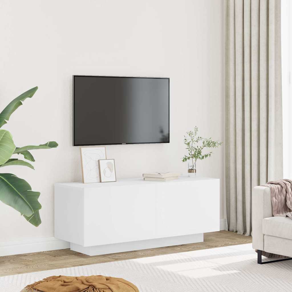 Móvel p/ TV 100x35x40cm madeira processada branco