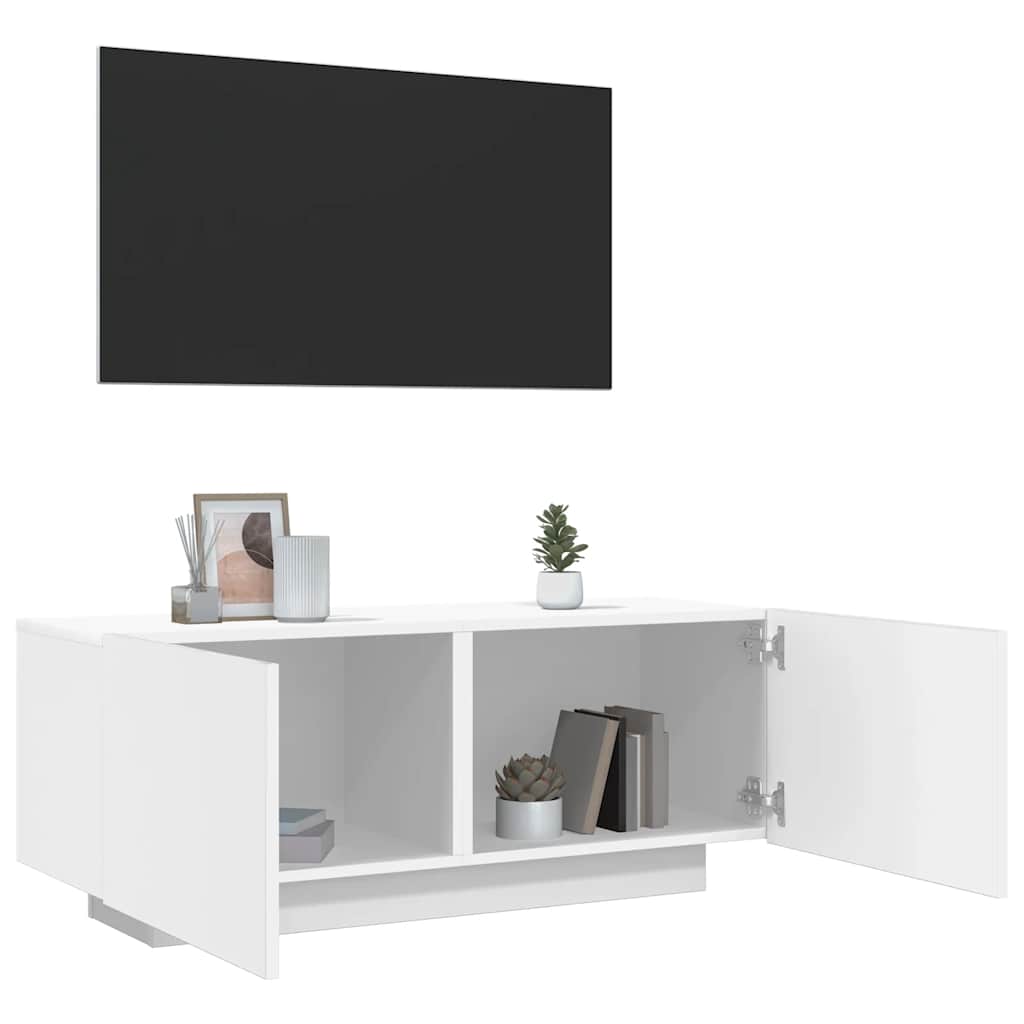 Móvel p/ TV 100x35x40cm madeira processada branco