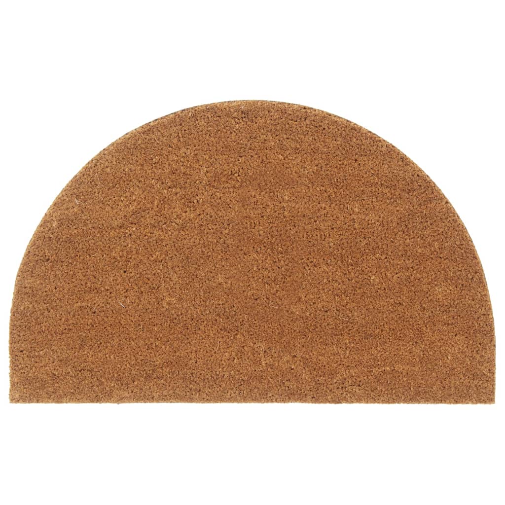 Tapete de porta semicircular 50x80 cm fibra coco tufada natural