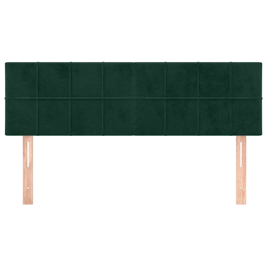 Cabeceiras verde-escuro 144x5x78/88 cm veludo