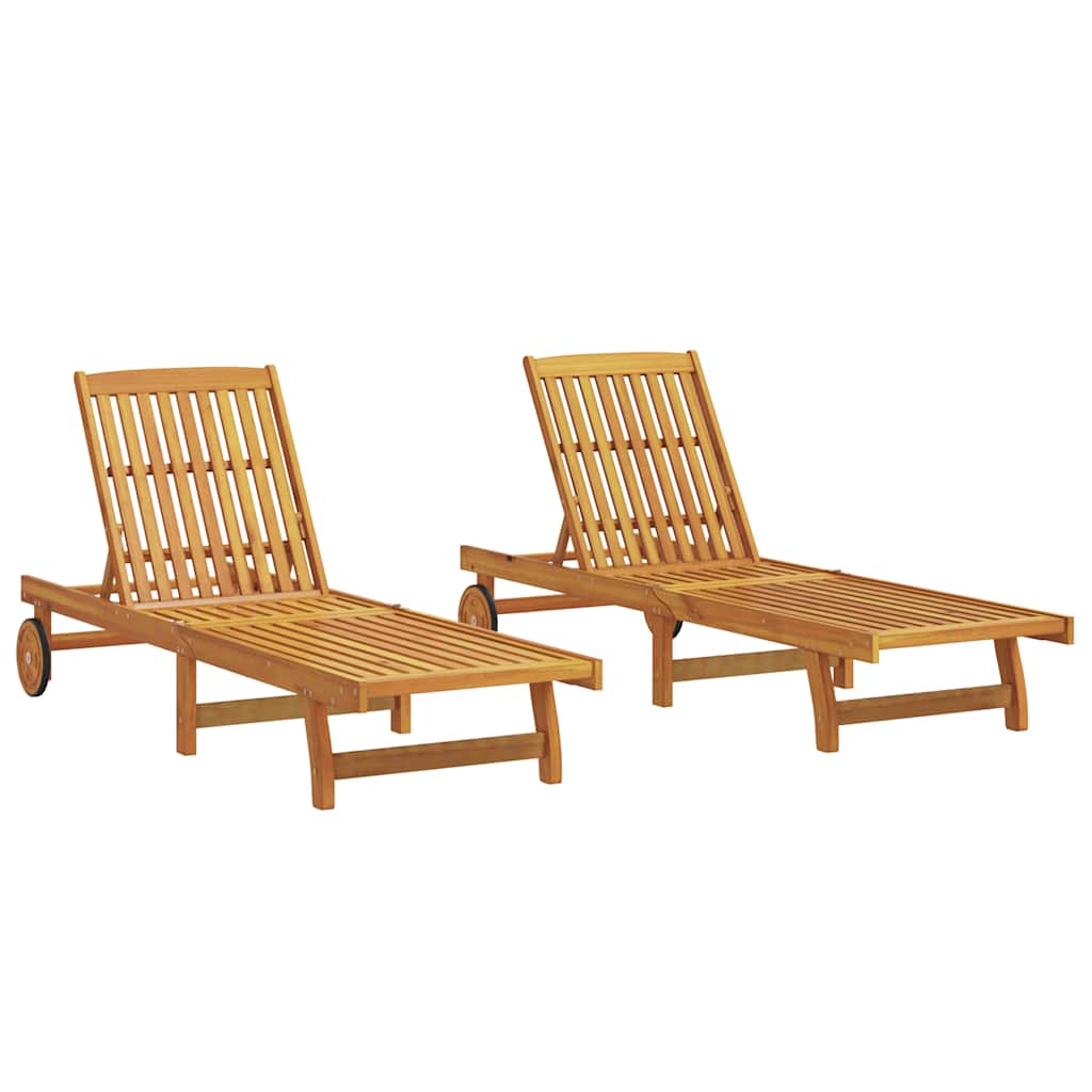 Espreguiçadeiras 2 pcs madeira de acácia maciça