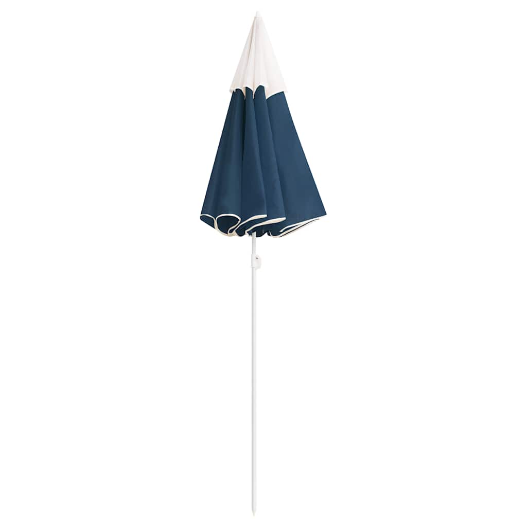 Guarda-sol de jardim com poste de aço 180 cm azul