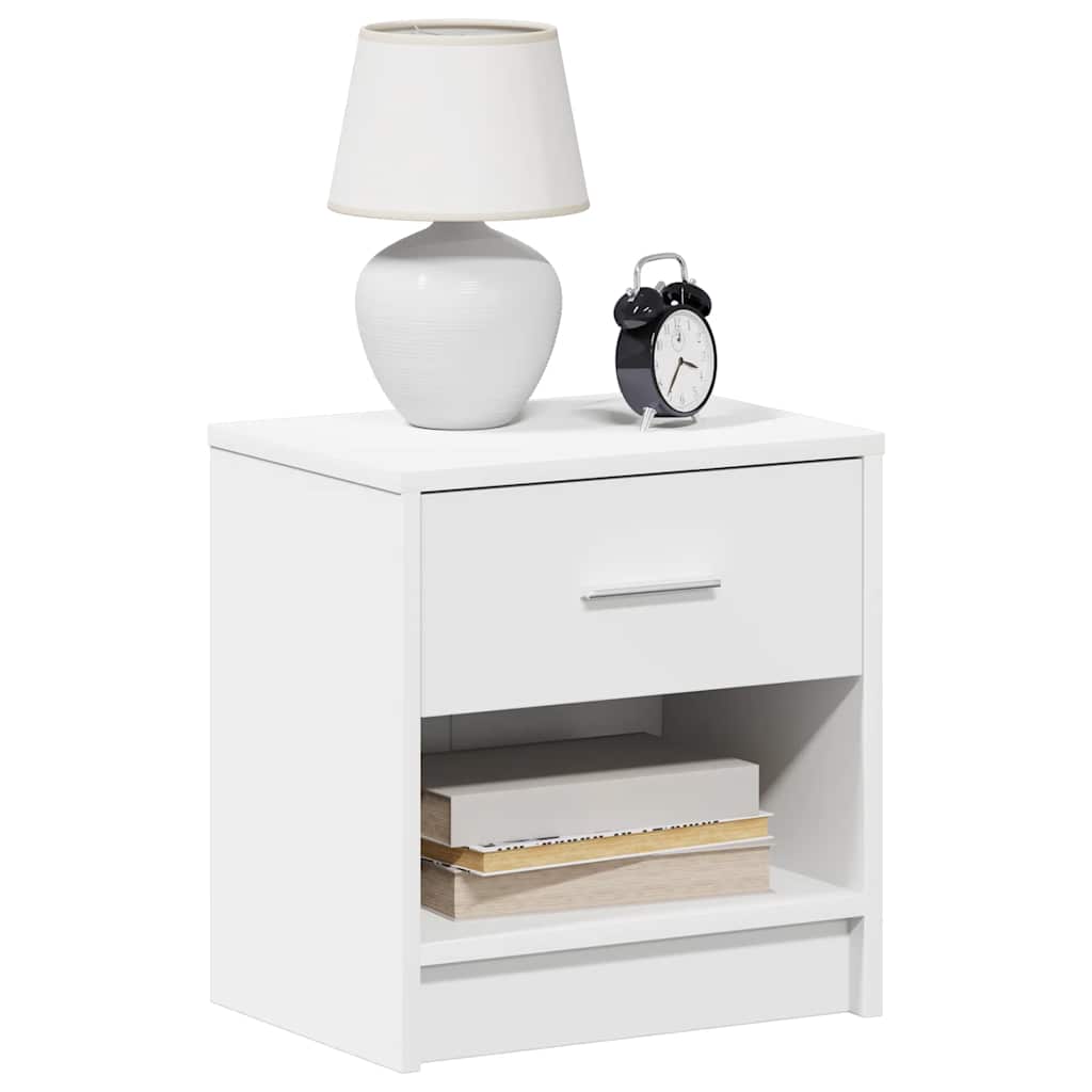 Mesas de cabeceira 2 pcs com gaveta 39x28x41 cm branco