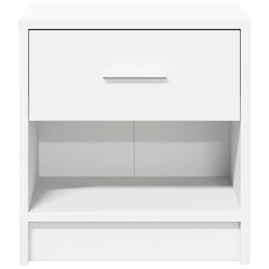 Mesas de cabeceira 2 pcs com gaveta 39x28x41 cm branco