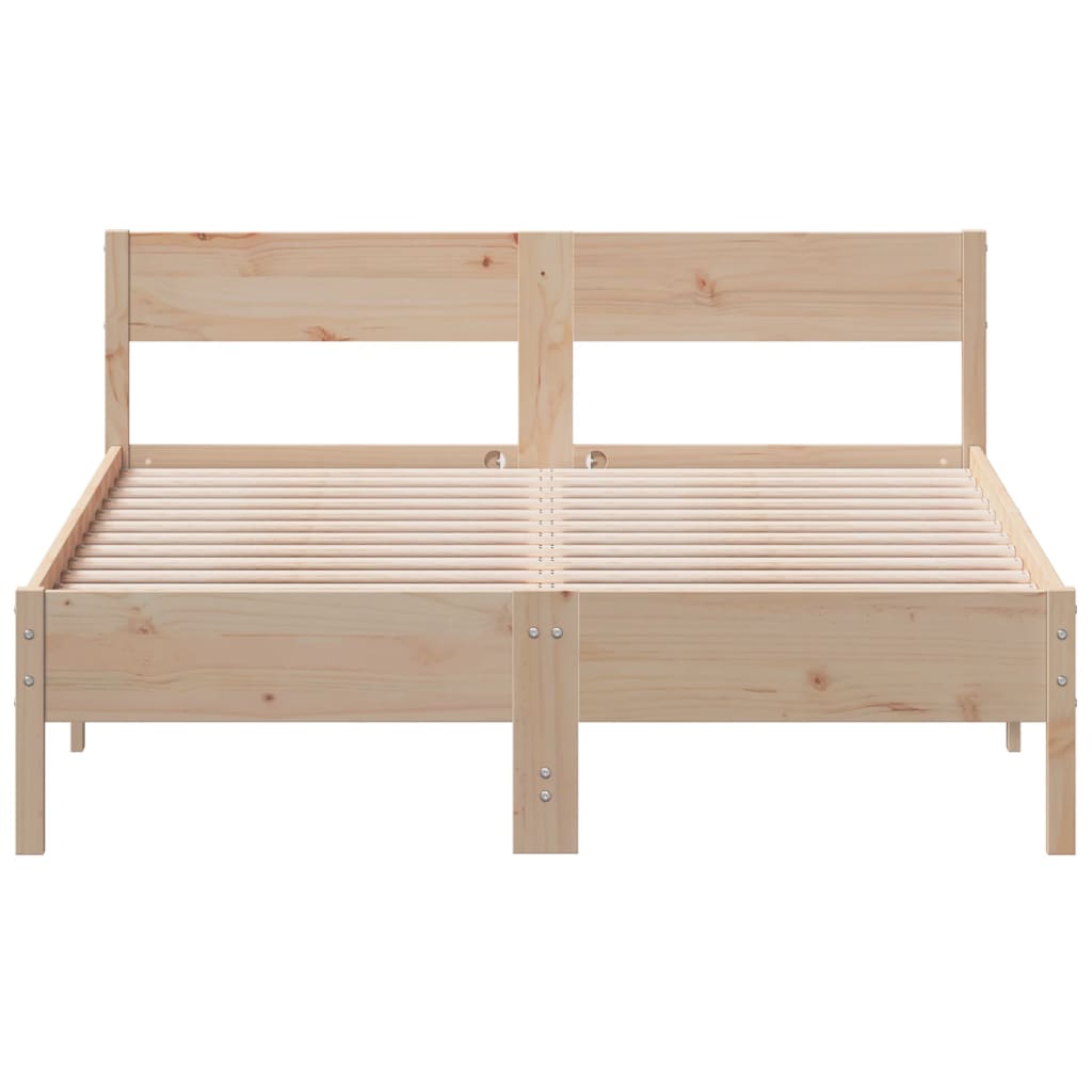 Cama sem colchão 150x200 cm madeira de pinho maciça