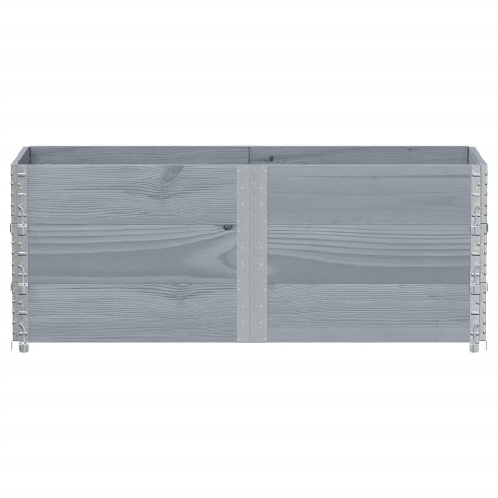 Colares p/ paletes 3 pcs 150x50 cm madeira pinho maciça cinza