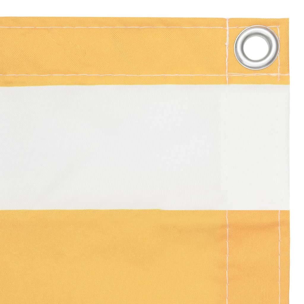 Tela de varanda 120x400 cm tecido oxford branco e amarelo