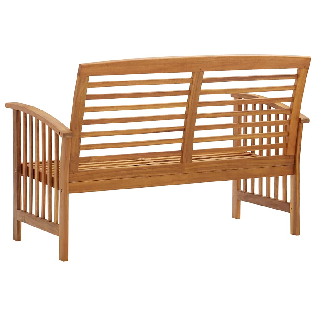 Banco de jardim 119 cm madeira de acácia maciça