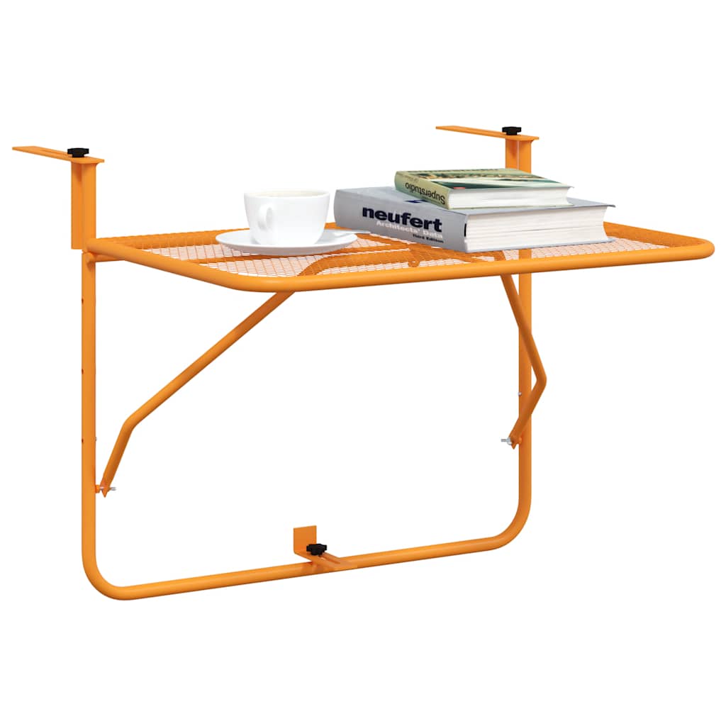 Mesa para varanda 60x40 cm aço amarelo